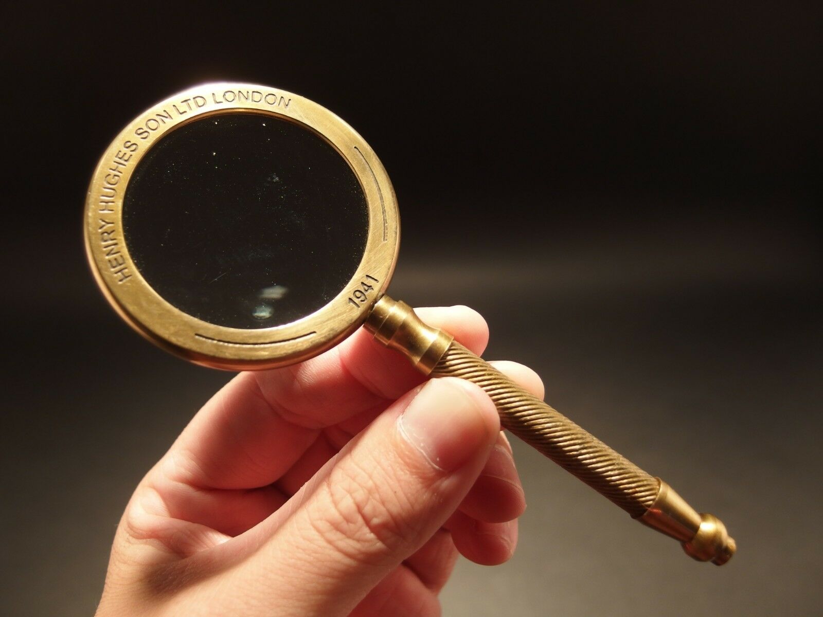 Antique Vintage Style, Brass Magnifying Glass London 1941 – Early Home  Decor