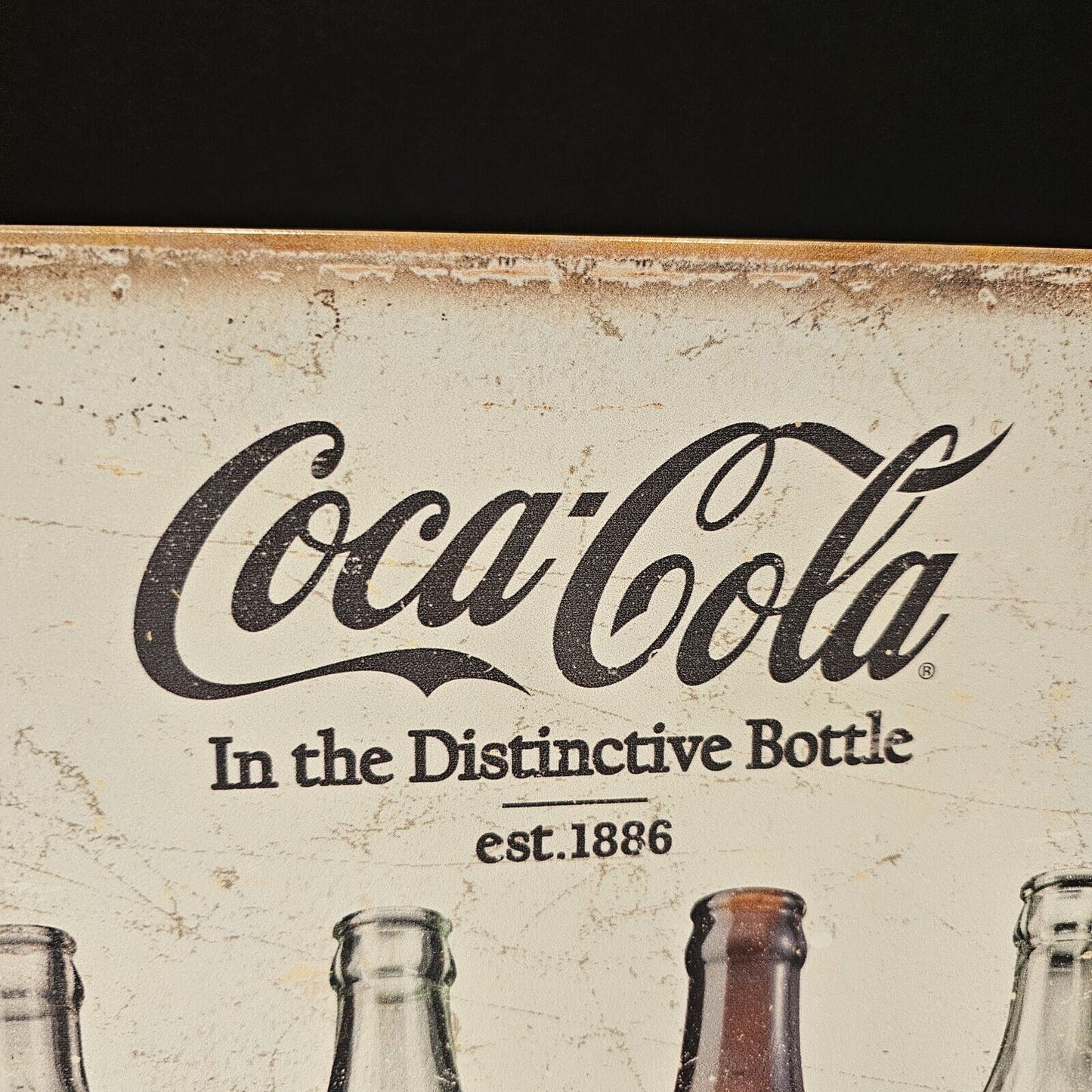 16" Metal Vintage Style Coca Cola Soda Bottle Sign
