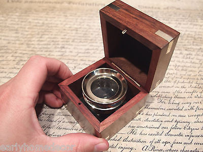 Nautical Brass Chart buy Map Glass Magnifying Desk Lens Magnifier With Wooden Box