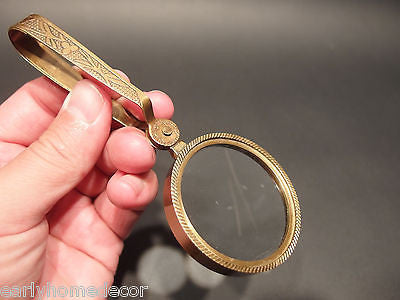 Antique Vintage Style, Brass Pocket Folding Optical Glass