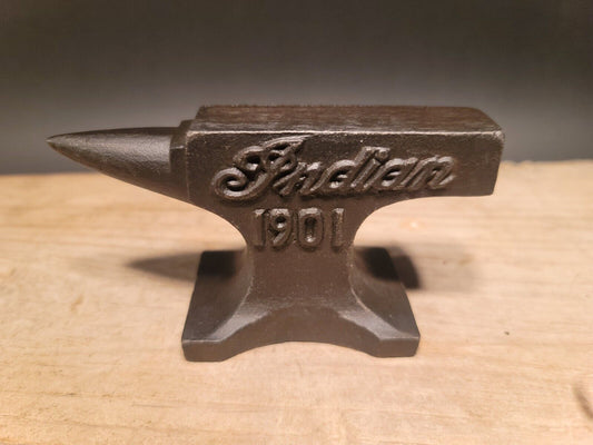 Vintage Antique Style Cast Iron "Indian Motorcycle"  Miniature Anvil