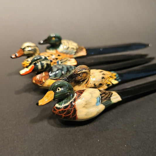 Lot of 5 Hand Painted Duck Decoy Letter Openers