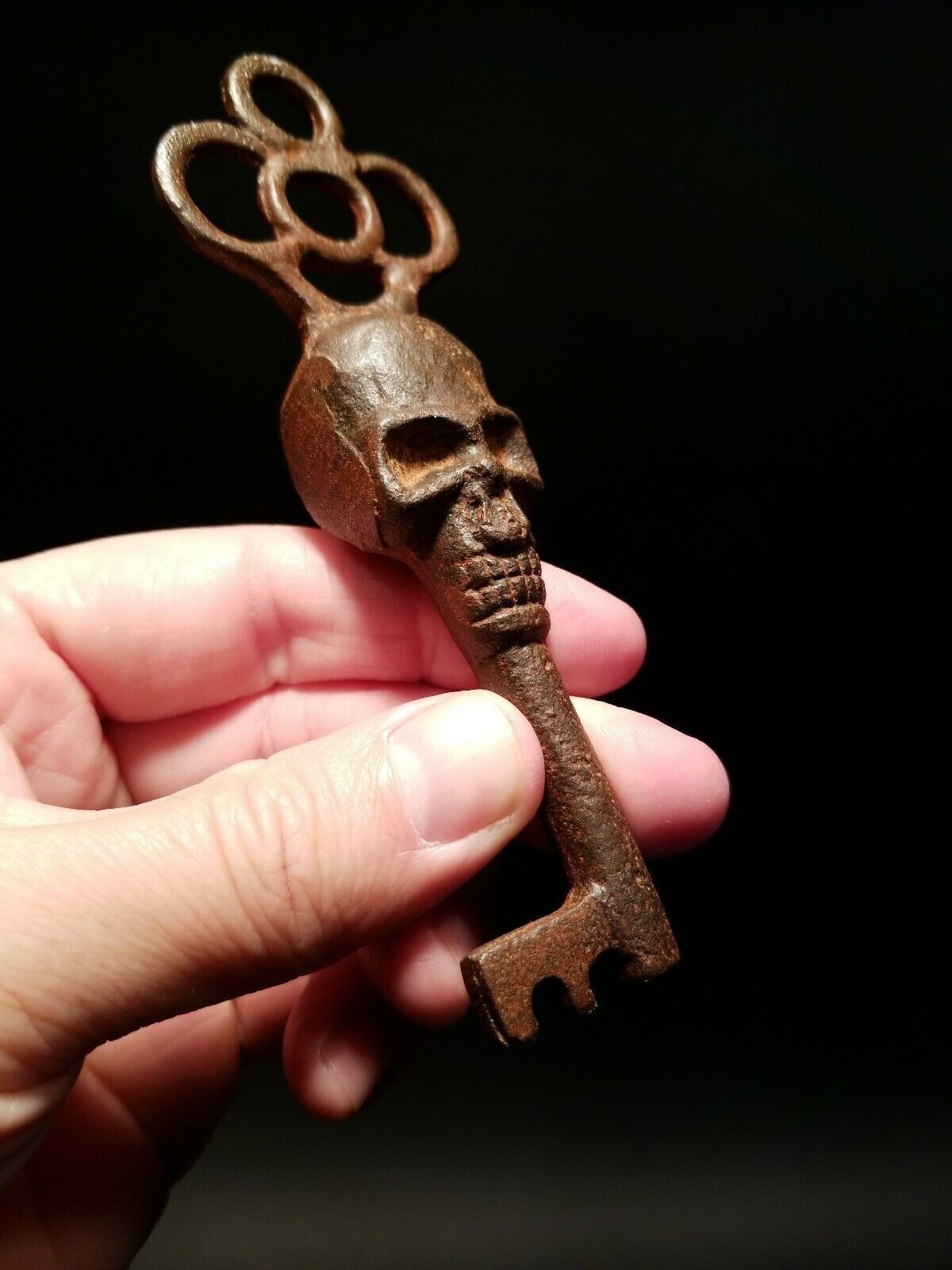 Cast Iron Lock And Key Set Large Antique Vintage Look Finish Prop Skeleton  Key