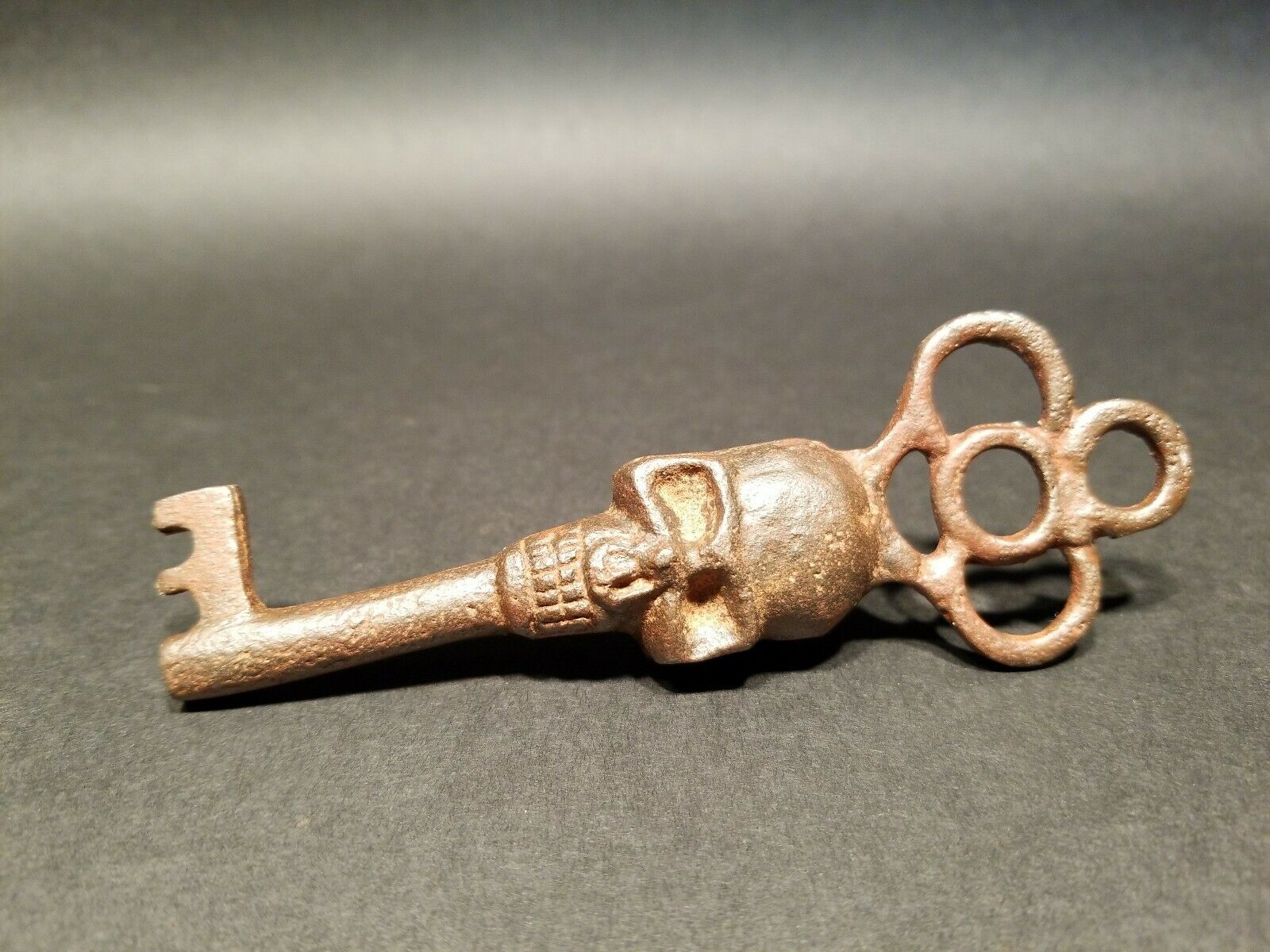 Antique Vintage Style Cast Iron Skull Skeleton Key - Early Home Decor