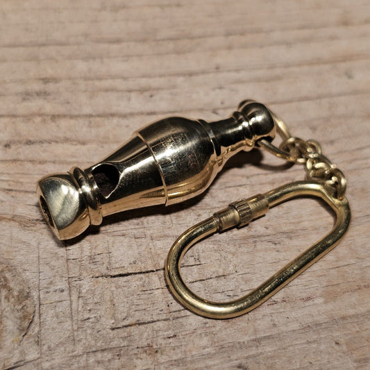 Antique Style Pear Shaped Brass Whistle