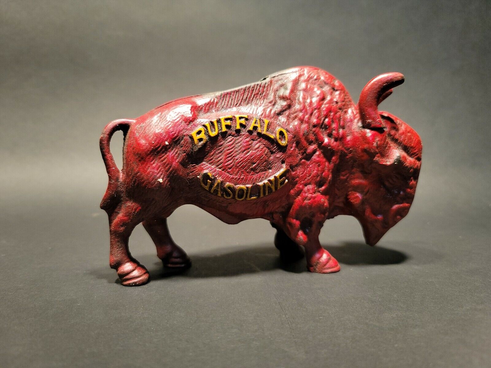 Antique Cast Iron Bull outlet Coin Bank