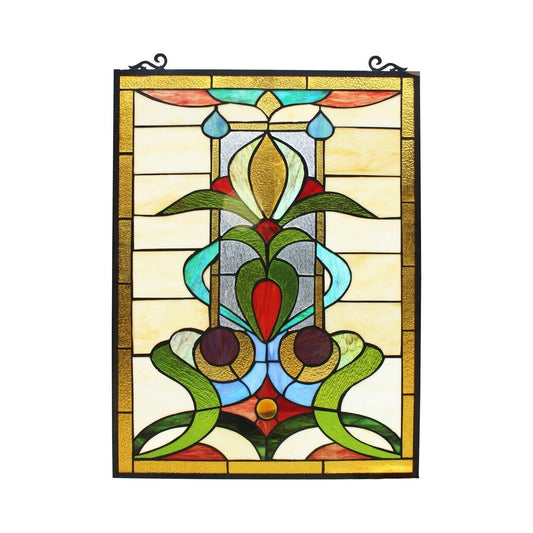 25"  Stained Glass Window Hanging Panel Suncatcher