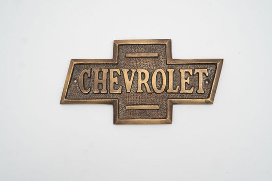 Brass Chevrolet Plaque